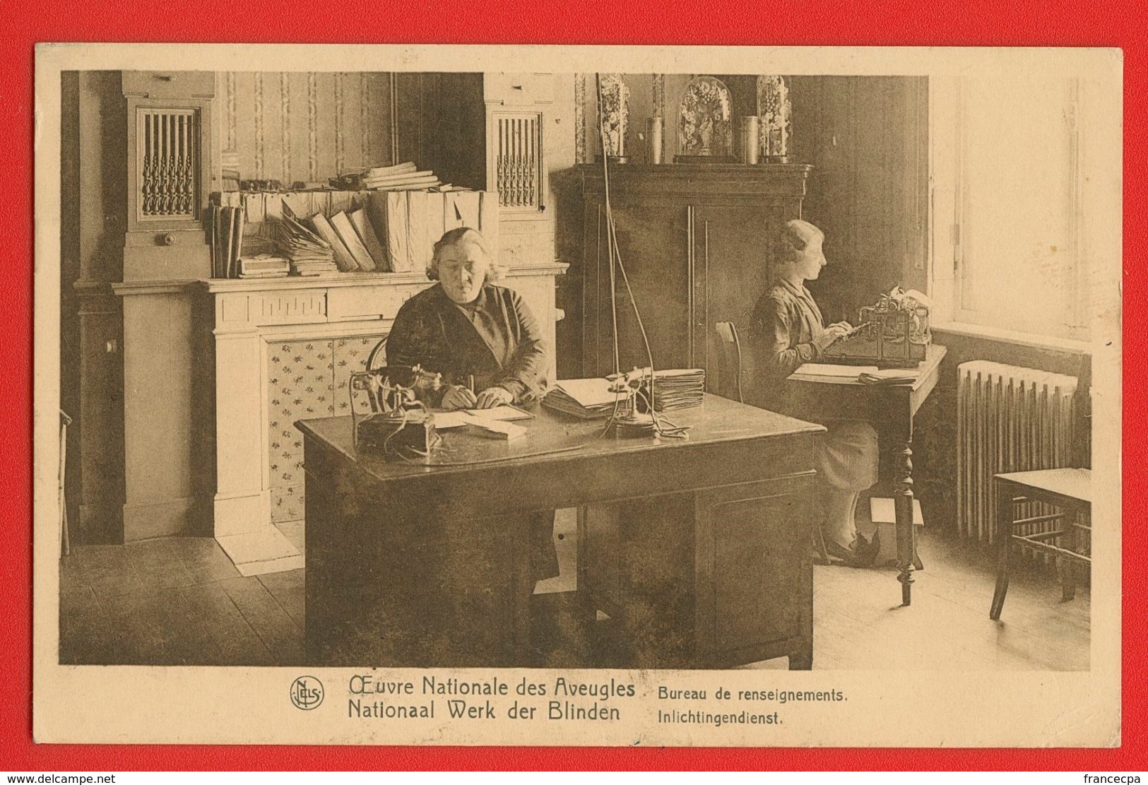 850 - BELGIQUE - BRUXELLES - Oeuvre Nationale Des Aveugles - Bureau Des Renseignements - Gesundheit, Krankenhäuser