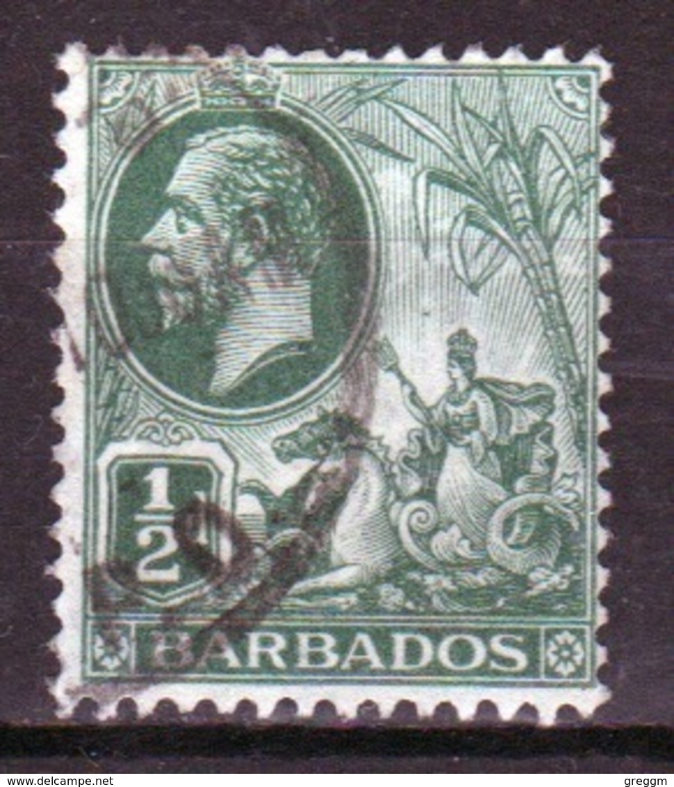 Barbados 1912 George V Single One Half Penny Stamp From The Definitive Set. - Barbados (...-1966)