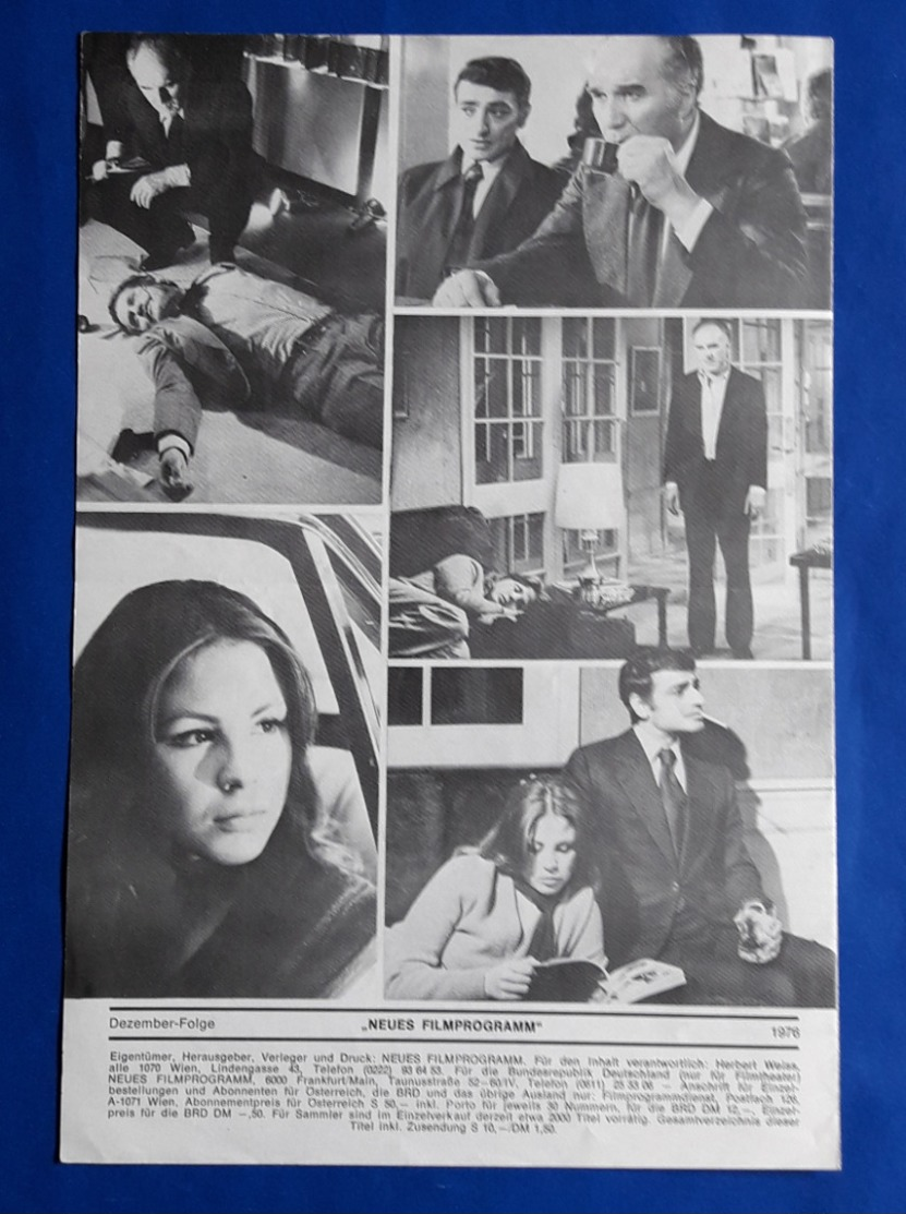 ROMY SCHNEIDER / MICHEL PICCOLI Im Film "MADO" # NFP-Filmprogramm Von 1976 # [19-1138] - Films & TV