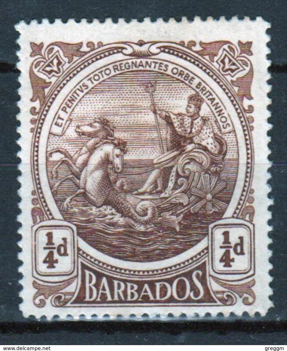 Barbados 1916 George V Single One Farthing Stamp From The Definitive Set. - Barbados (...-1966)