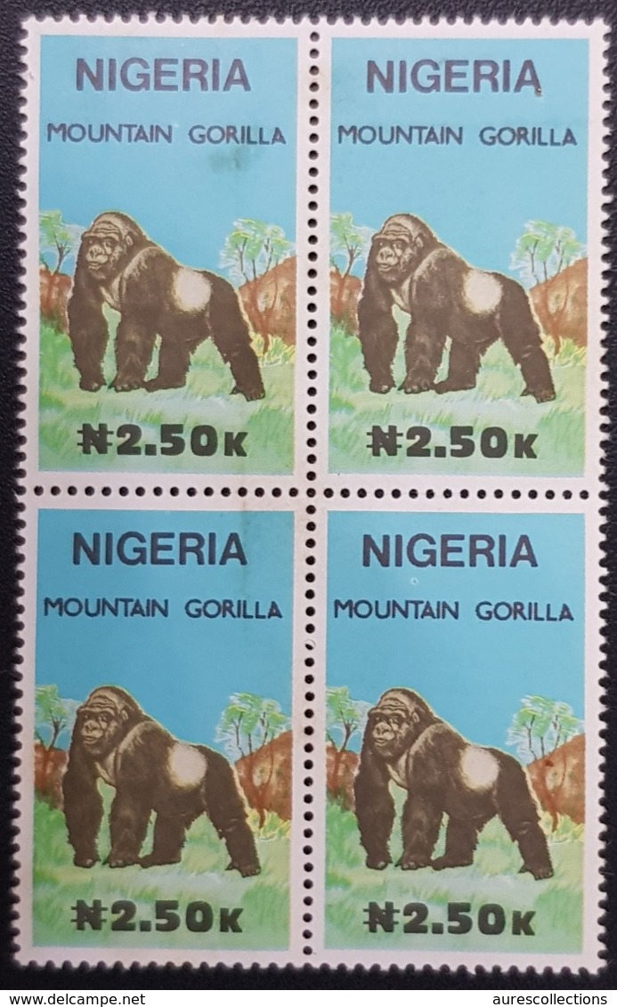 NIGERIA 1990 - WILDLIFE GORILLAS APES MONKEYS GORILLES SINGES APE - RARE MNH - Gorillas