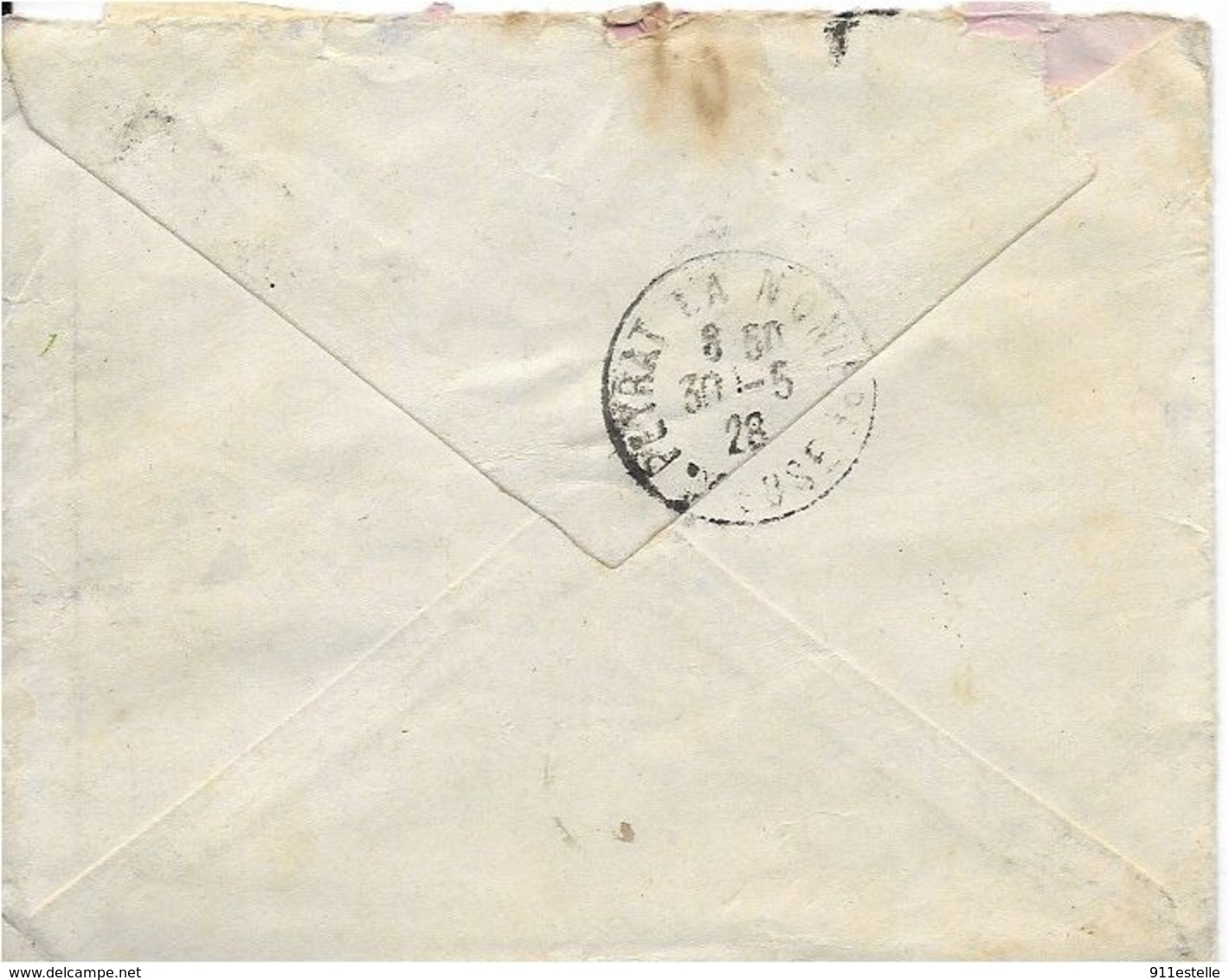 LETTRE  COURRIER DE 1928 LA NOUAILLE CREUSE - Lettres & Documents