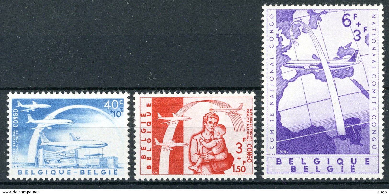 (B) 1147/1149 MNH** 1960 - Luchtbrug Naar Congo. - Neufs