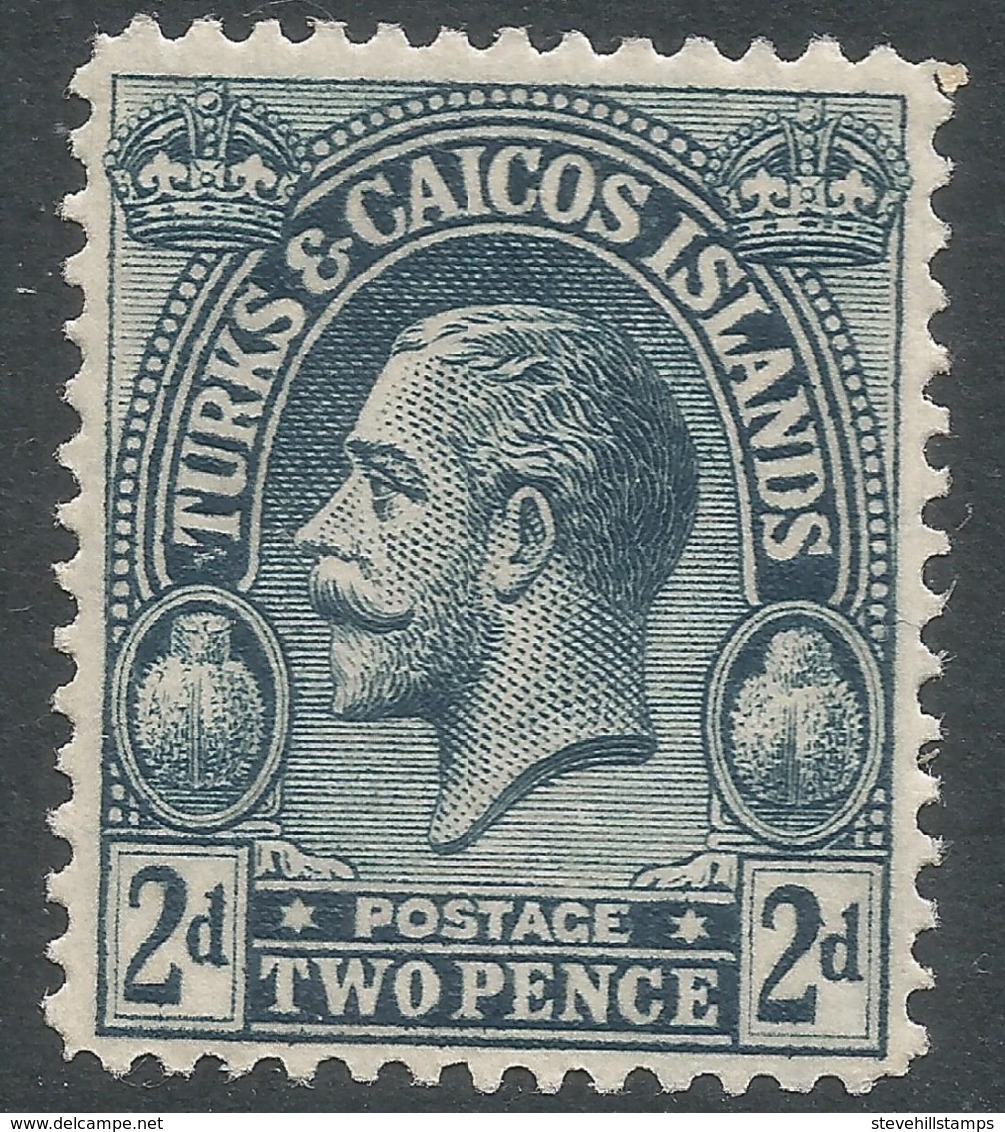 Turks & Caicos Islands. 1922-26 KGV. 2d MH. Mult Script CA W/M SG 166 - Turks & Caicos (I. Turques Et Caïques)