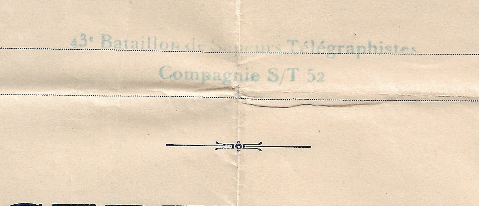 Armée Française Du Levant, Bataillon Sapeur Télégraphiste  S/T 52,  Beyrouth, 1923, Toupes Du Grand Liban, - Historical Documents