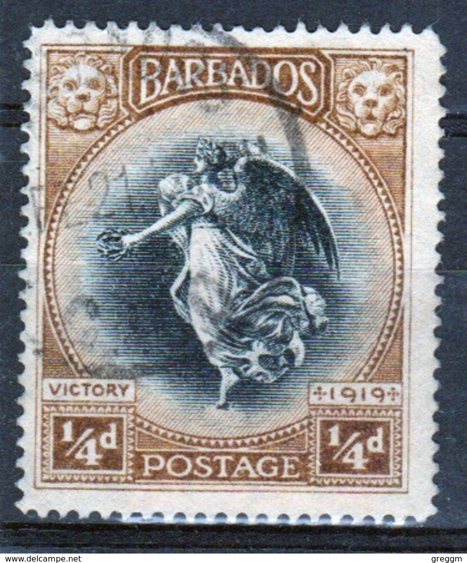 Barbados 1920 George V Single One Farthing Stamp From The Winged Victory Series. - Barbados (...-1966)