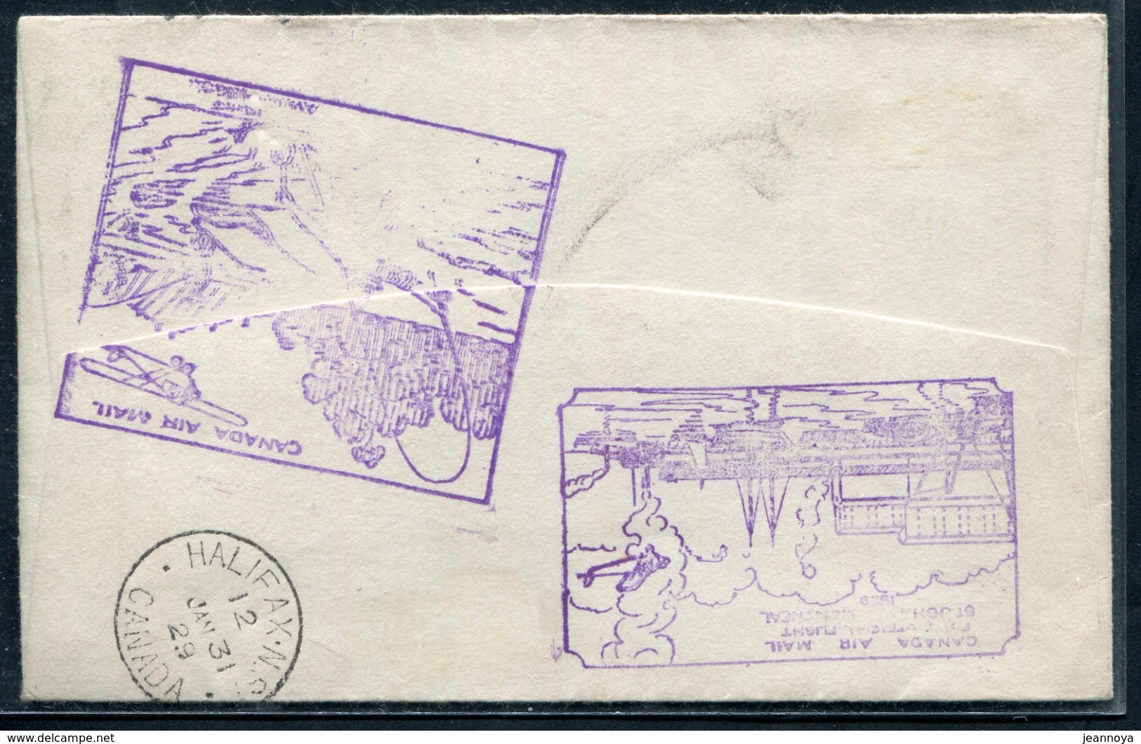 CANADA - PA N° 1 / 1er VOL SAINT JOHN - HALIFAX DU 31/1/1929 - SUP - Enveloppes Commémoratives