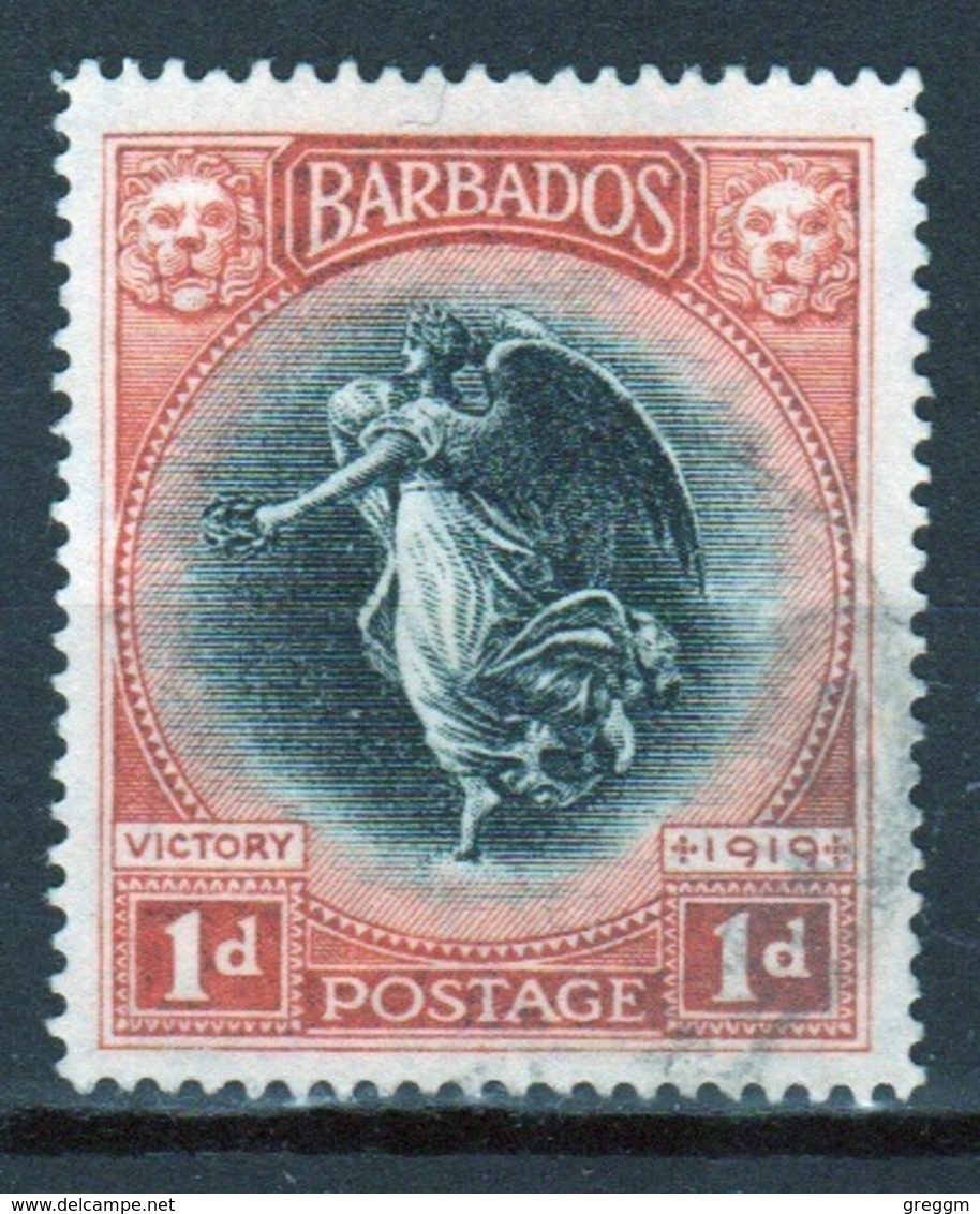 Barbados 1920 George V Single One Penny Stamp From The Winged Victory Series. - Barbados (...-1966)