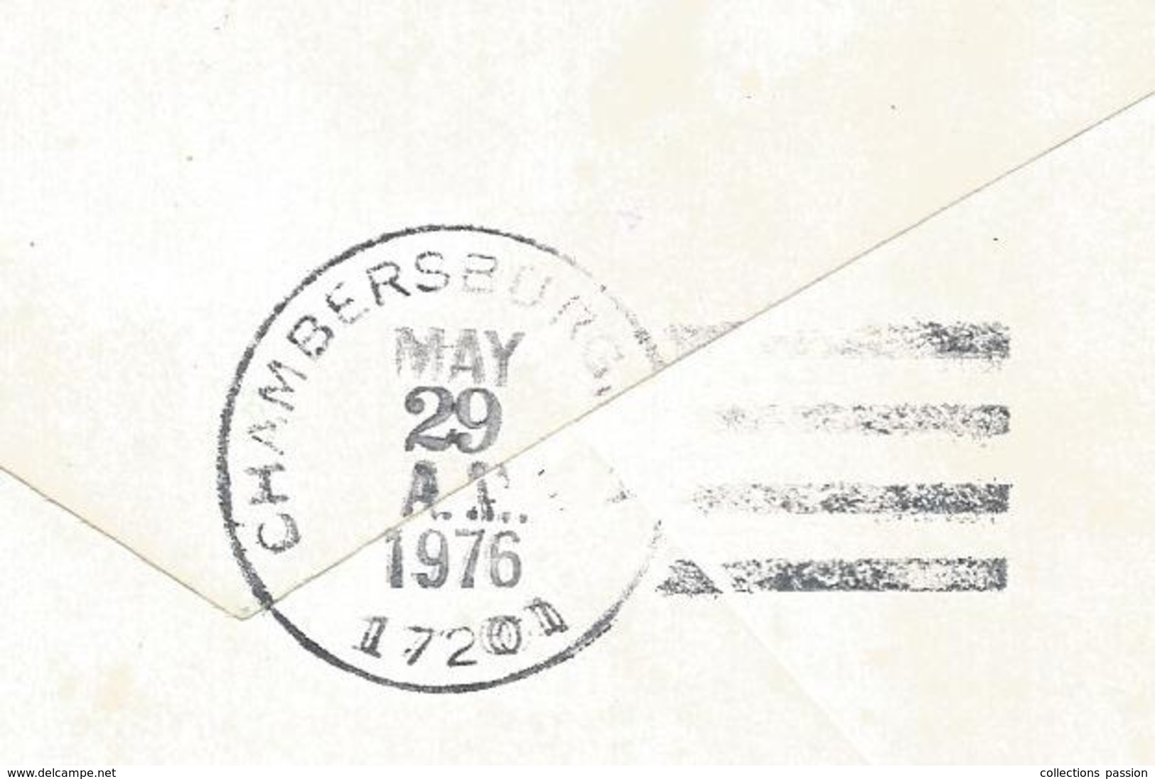 Lettre,ETATS UNIS ,CHICAGO .IL.  606 ,  1976,CHAMBERSBURG 17201 , 2 Scans - Poststempel