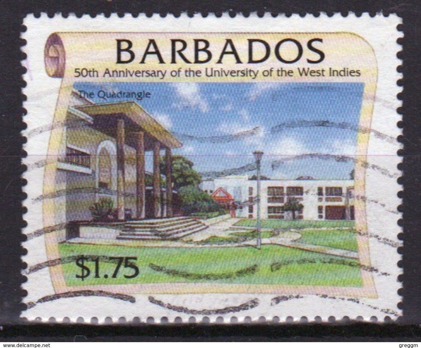 Barbados Single $1.75c Stamp From The 1998 University Of West Indies Series. - Barbados (1966-...)