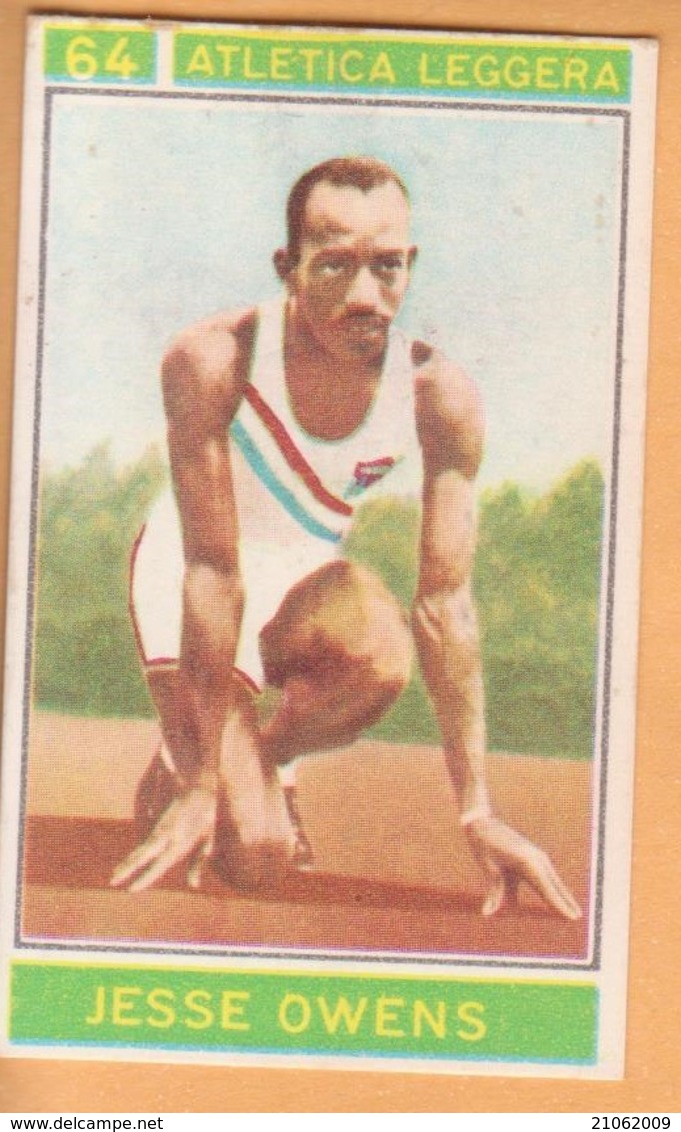 N. 64 VALIDA Jesse Owens - Atletica Leggera - Campioni Dello Sport Panini 1967-68 - Edizione Italiana