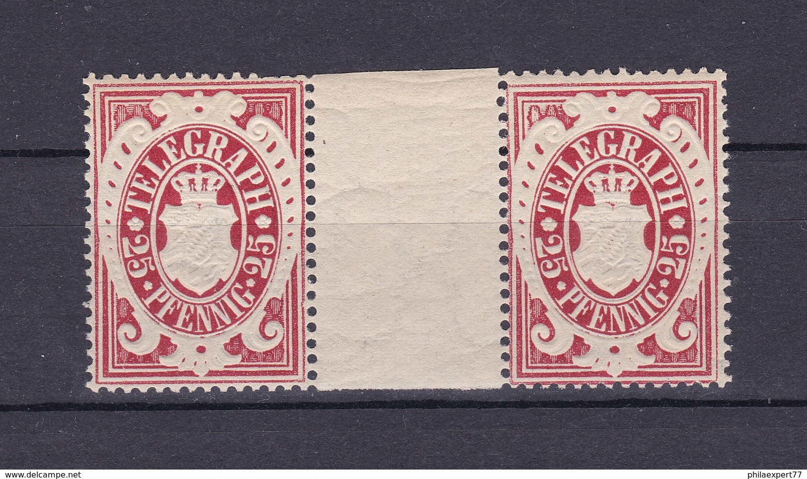 Bayern - 1876 - Telegrafenmarken - Michel Nr. 18 - ZW - Postfrisch - Sonstige & Ohne Zuordnung
