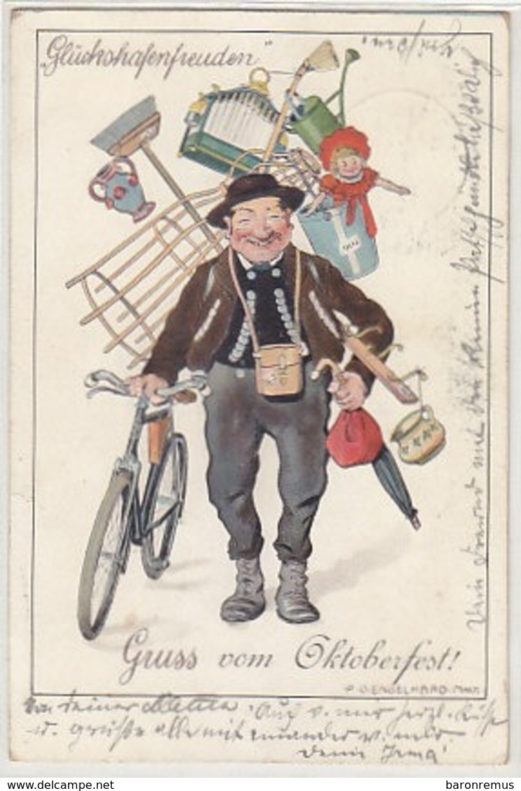 Gruss Vom Oktoberfest - Sonderstempel Z 100-jährigen Jubiläum -  Sign. Engelhard - 1910    (190912) - München