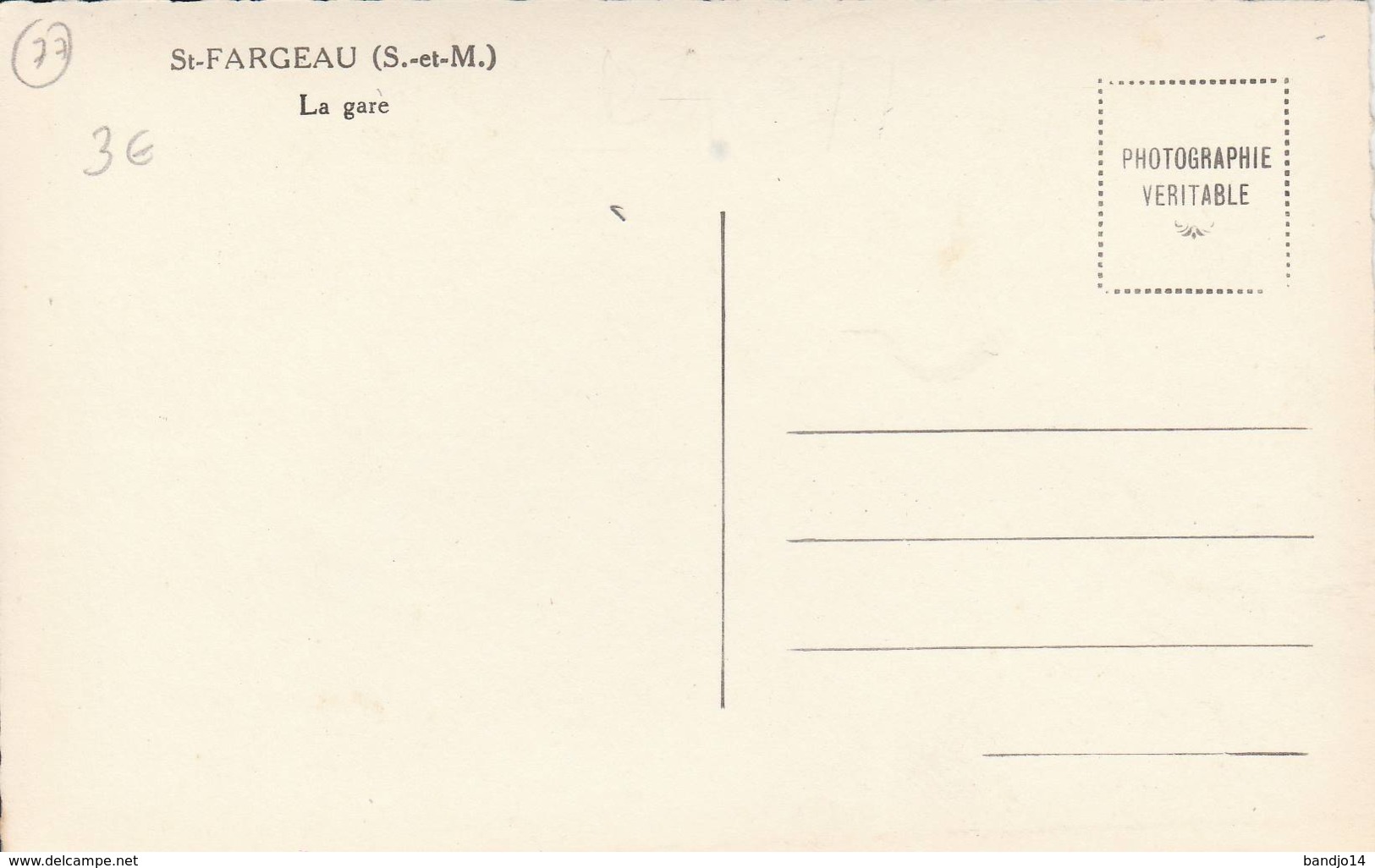 Saint Fargeau - La Gare- Cpsm Format Cpa - Scan Recto-verso - Saint Fargeau Ponthierry