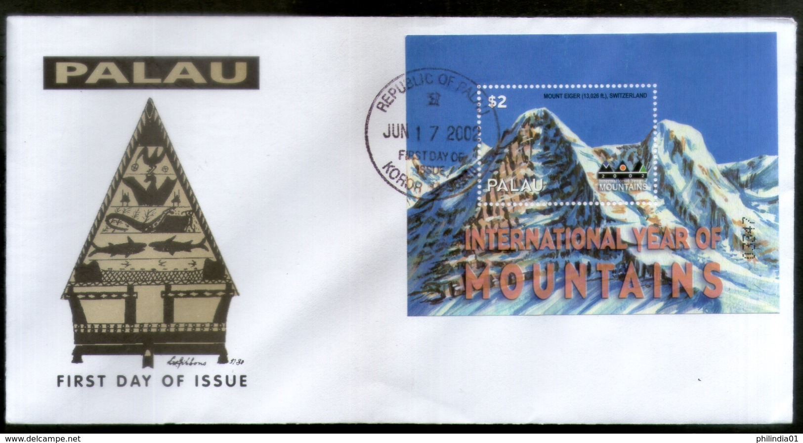 Palau 2002 International Year Of Mountain Sc 695 M/s FDC # 16850 - Other & Unclassified