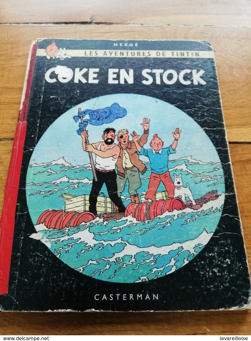 TINTIN COKE EN STOCK EDITION ORIGINALE DE 1958 DANEL N°1843 ETAT MOYEN A VOIR !! - Tintin