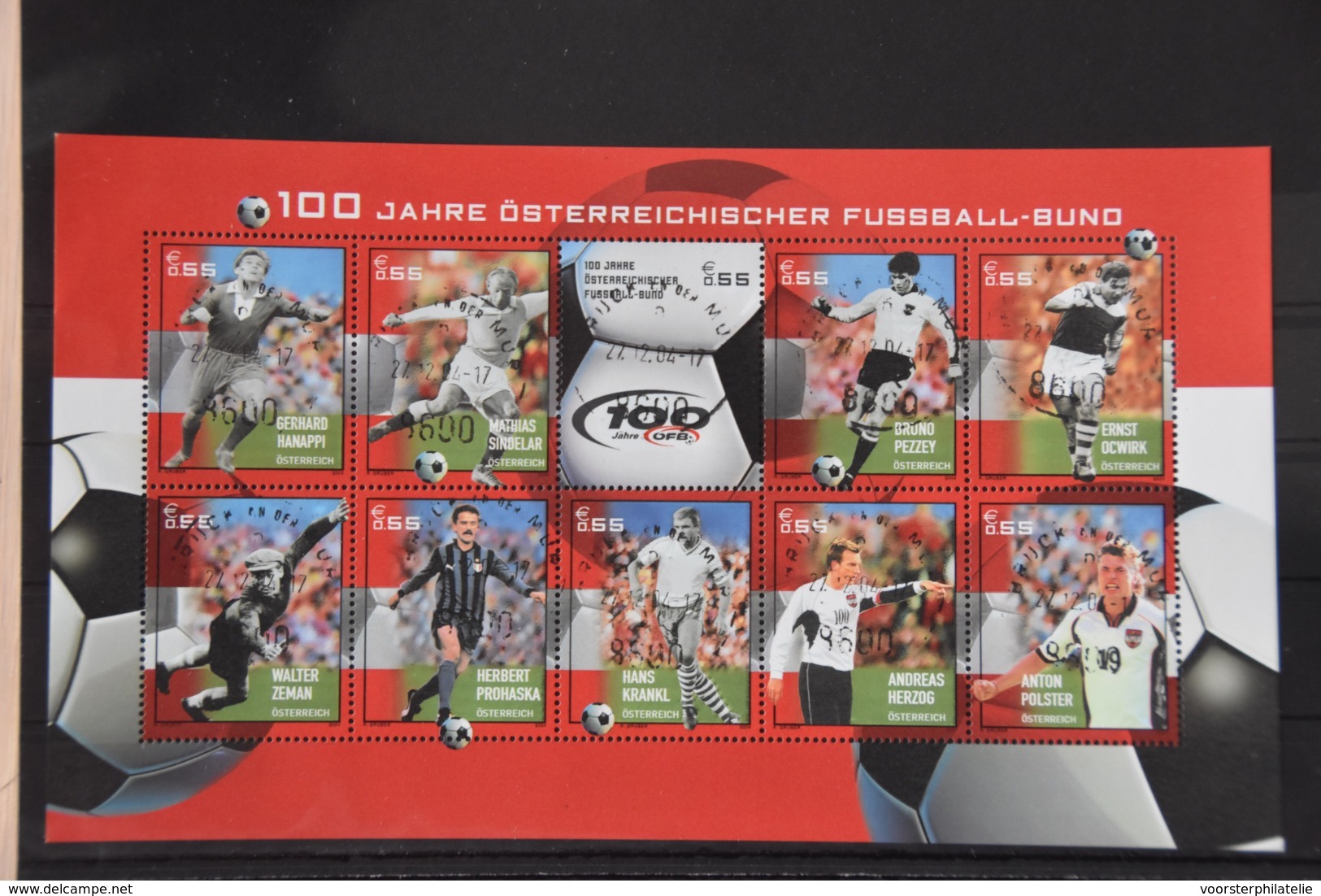 D(A) 059 ++ LOT AUSTRIA OOSTENRIJK VOETBAL FOOTBALL SOCCER USED GESTEMPELD - Blocchi & Fogli