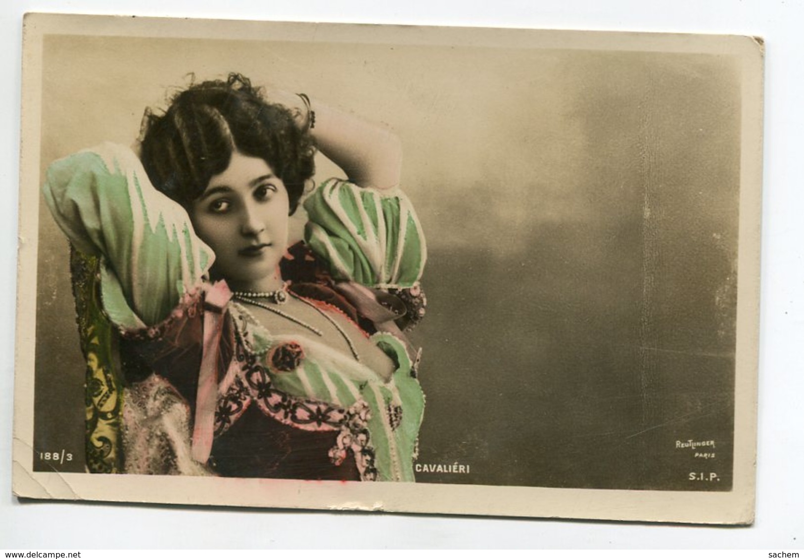 ARTISTE 1164 Natalina Lina CAVALIERI Bras Derriere La Tete    Photog REUTLINGER  188 / 3 SIP - Opera