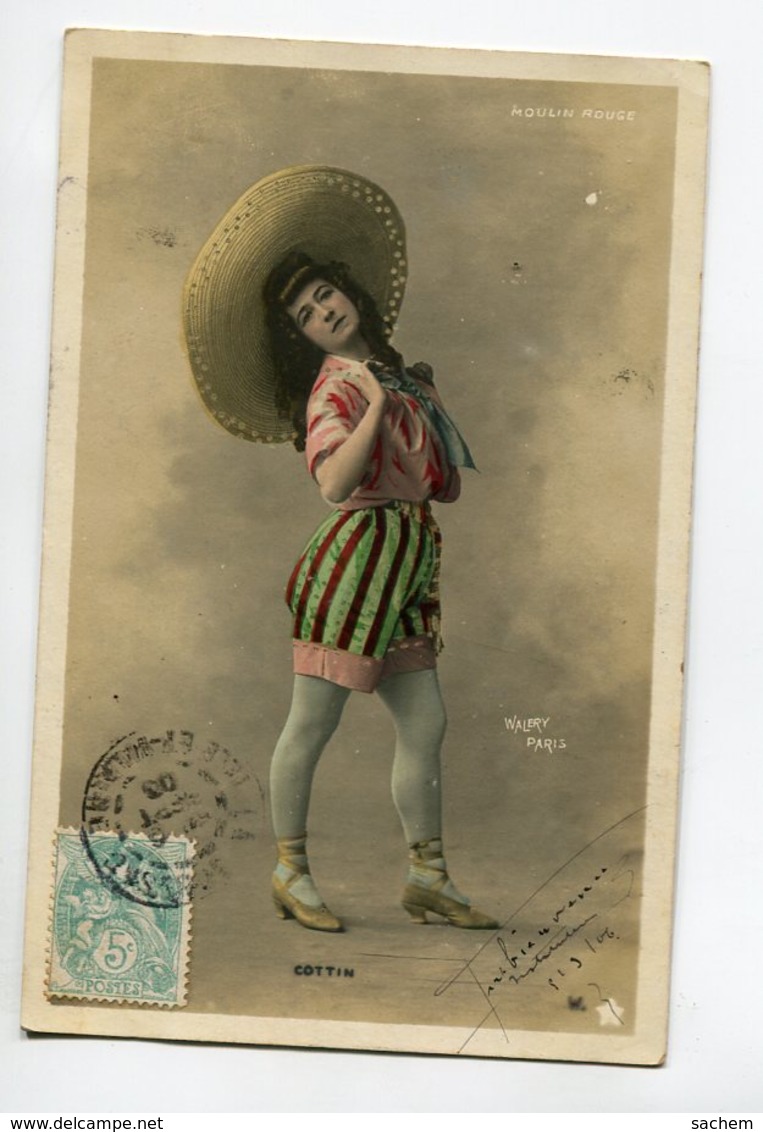 ARTISTE 1190 COTTIN En Mexican  Short Et Talons  Au MOULIN Rouge   Photog WALERY - Entertainers