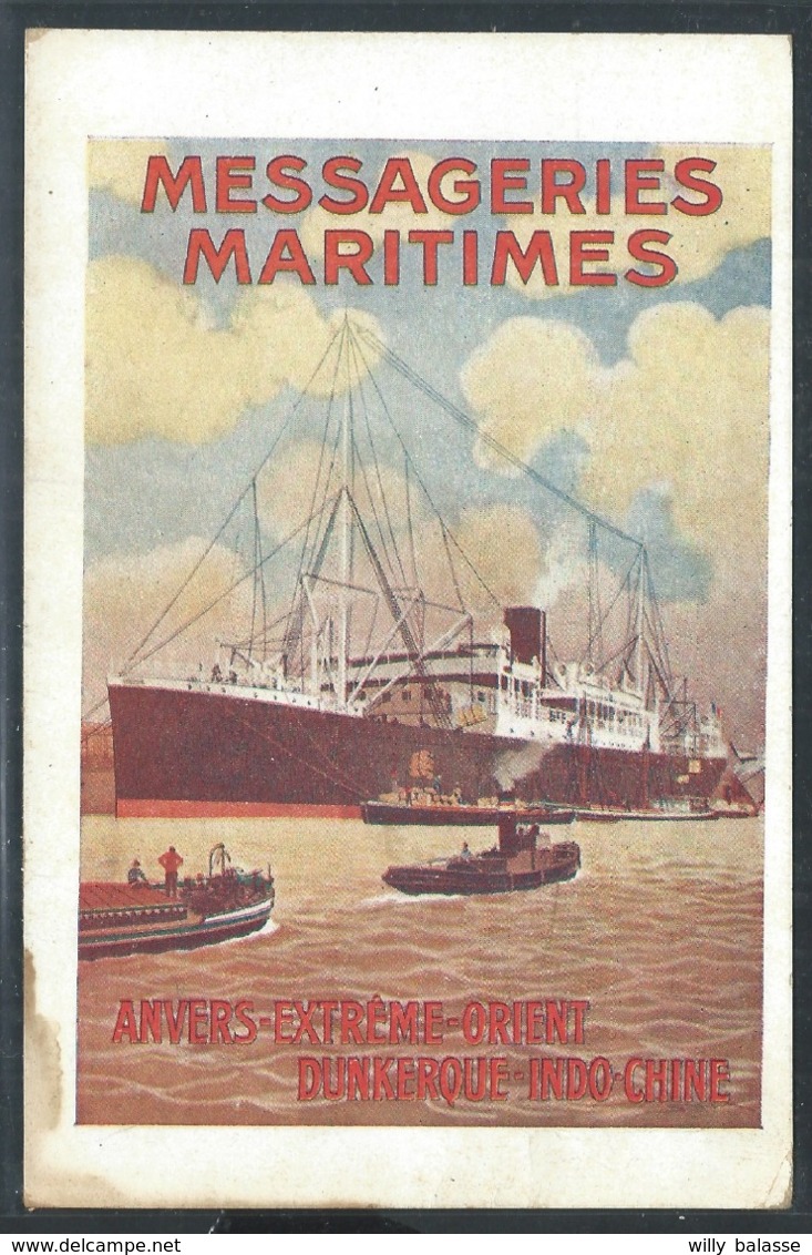 CPA Messageries Maritimes Anvers - Extrême Orient / Dunkerque - Indo-Chine Bateaux En Couleur - Antwerpen