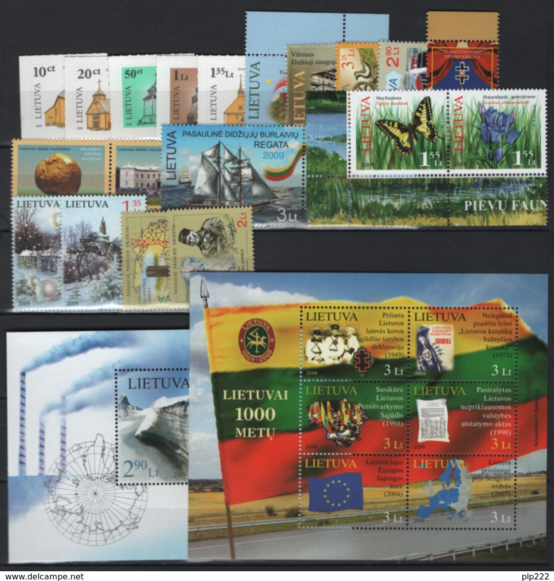 Lituania 2009 Annata Quasi Completa / Almost Complete Year Set **/MNH VF - Lituania