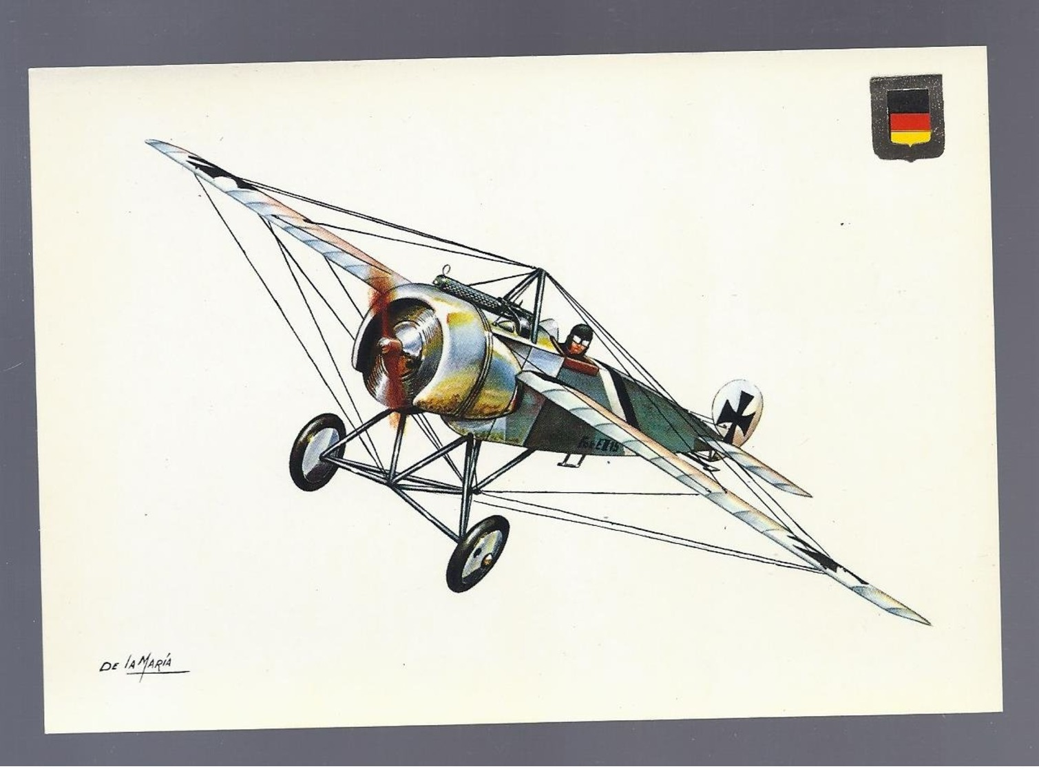 AVIATION  Historia De La Aviacion - FOKKER E.III DEUTSCHLAND MOTOR OBERURSEL U.I ROTATIVO  - Illustrateur De La Maria - 1914-1918: 1ste Wereldoorlog