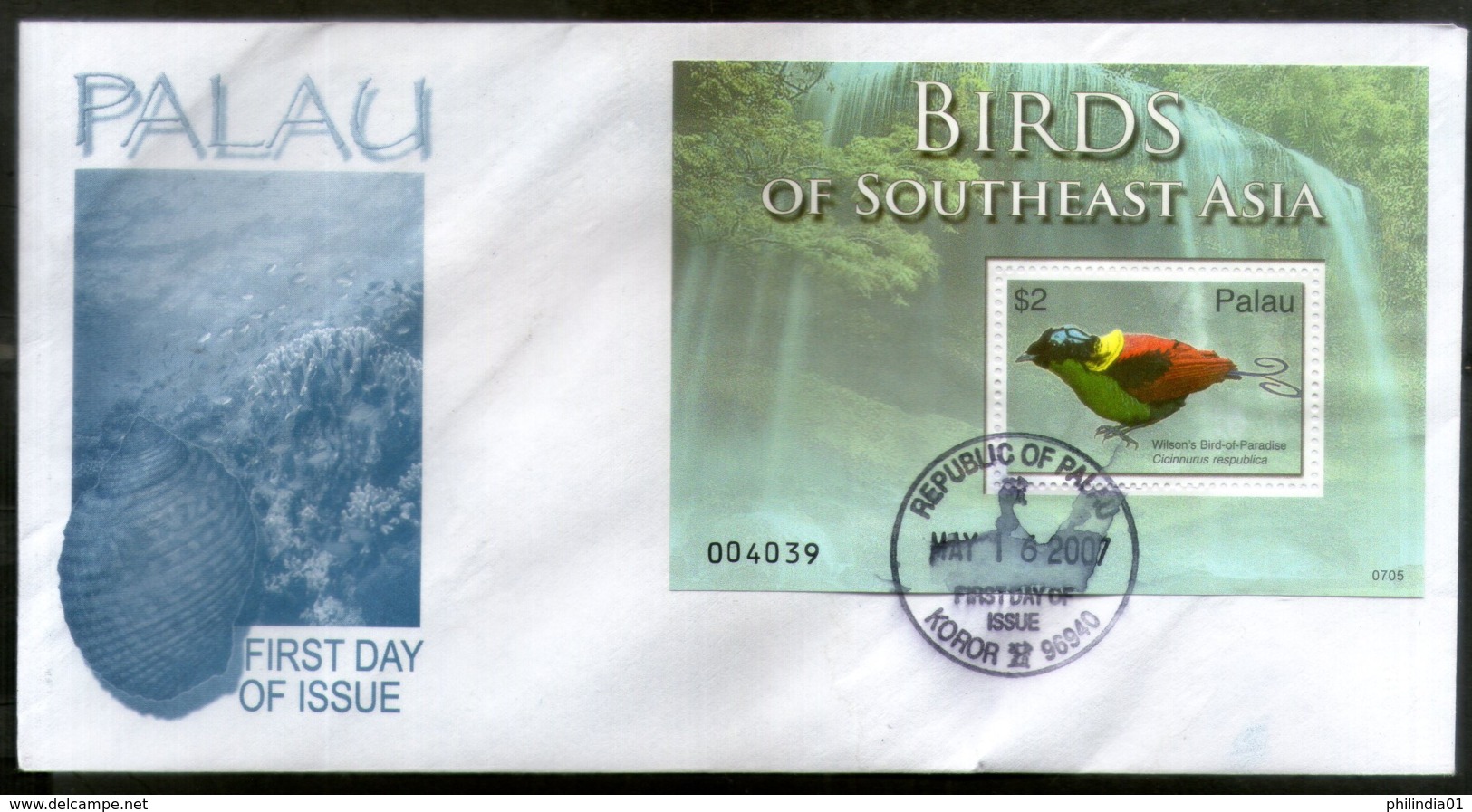 Palau 2007 Birds Wildlife Animal Fauna Sc 921 M/s FDC # 16852 - Other & Unclassified