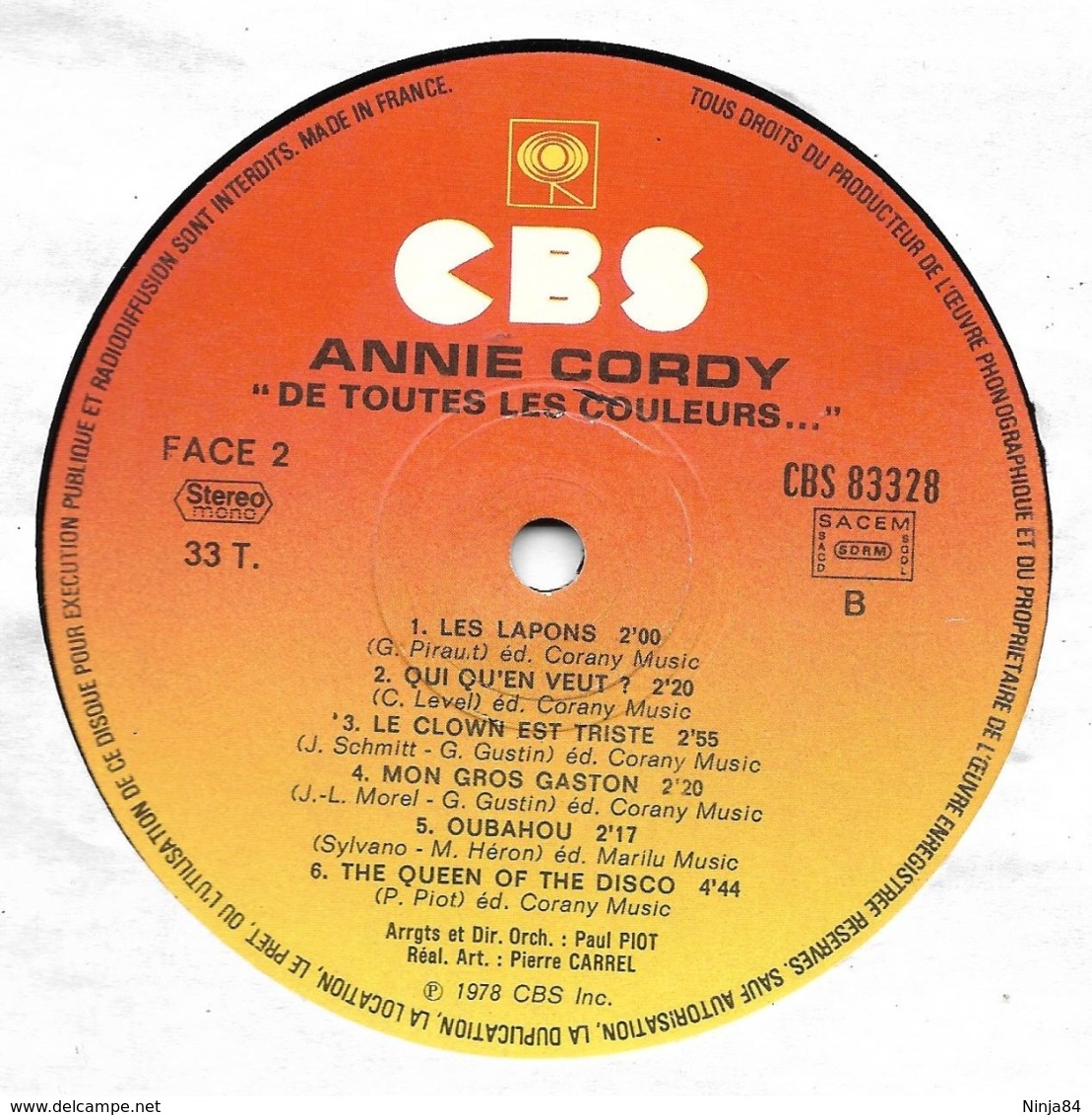 LP 33 RPM (12")  Annie Cordy / Gilbert Bécaud ‎ "  De Toutes Les Couleurs…  " - Andere - Franstalig