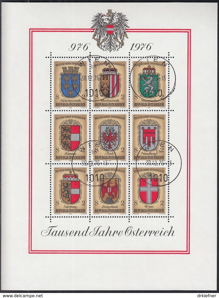 ÖSTERREICH Block 4, Gestempelt, 1000 Jahre Österreich, 1976 - Blocs & Feuillets