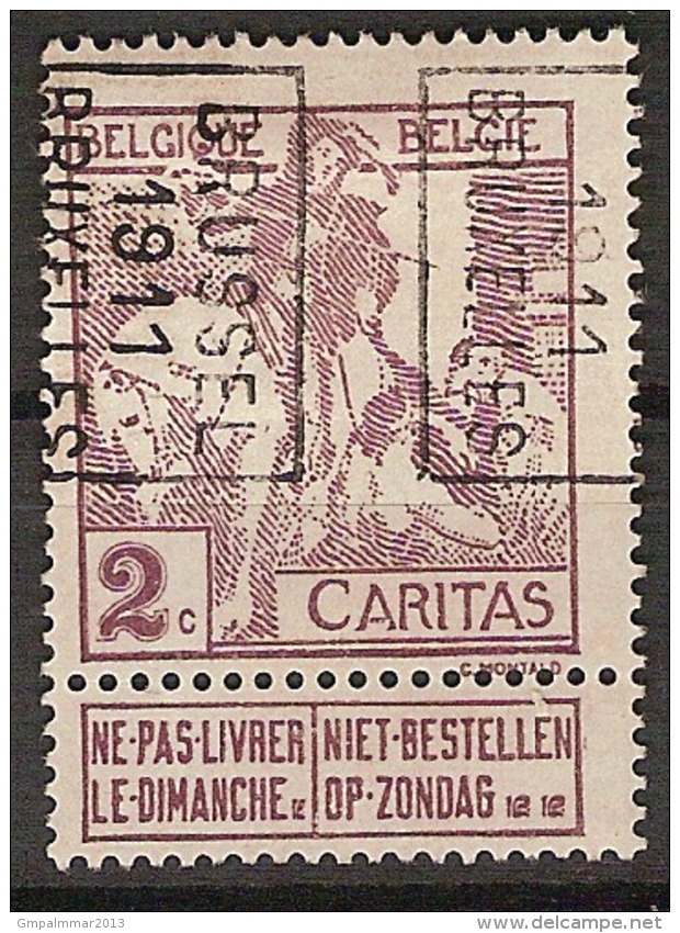 LEMAIRE Voorafgestempeld Nr. 1734 Positie B   BRUSSEL 1911 BRUXELLES  ; Staat Zie Scan ! - Roulettes 1910-19