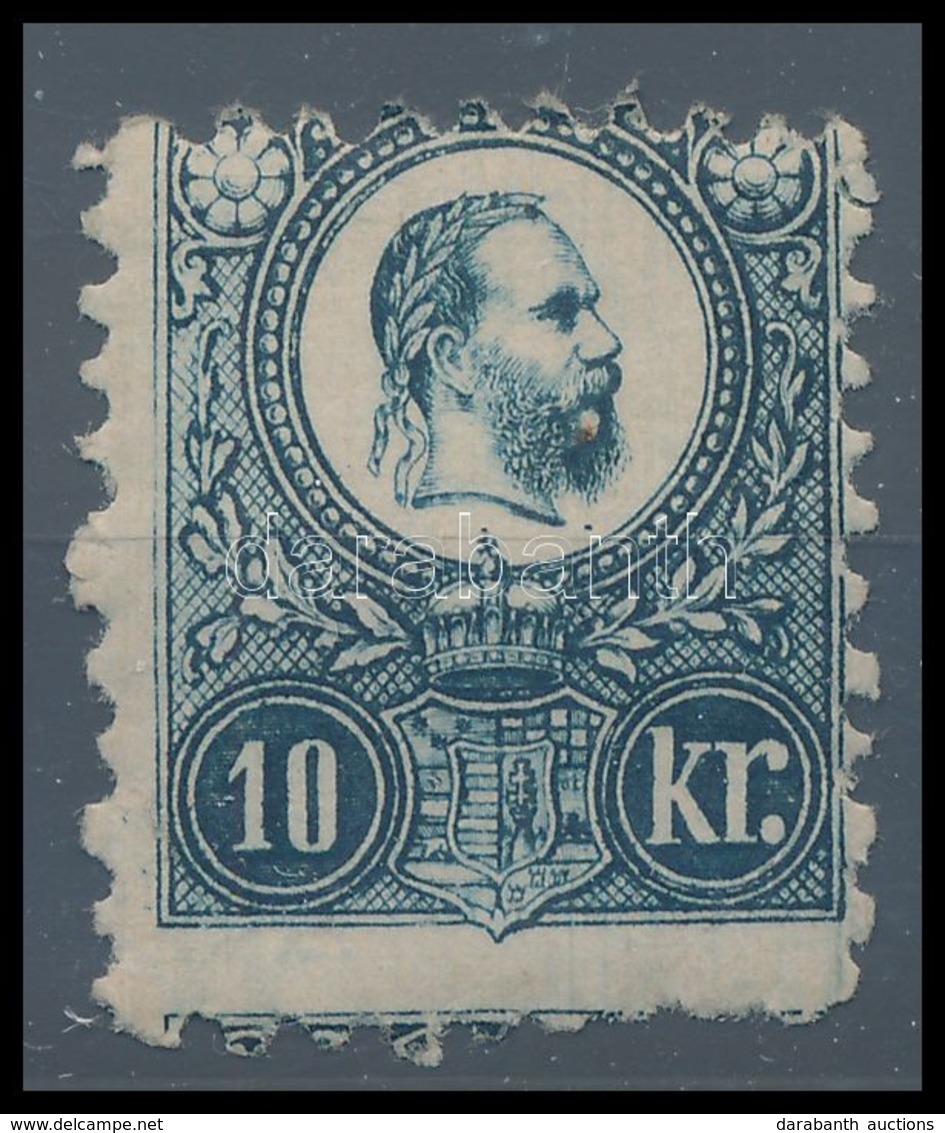 * 1871 Réznyomat 10kr Szép Sötétkék, Ritka Darab (130.000) (1-2 Rövid Fog / Some Short Perfs.) - Sonstige & Ohne Zuordnung