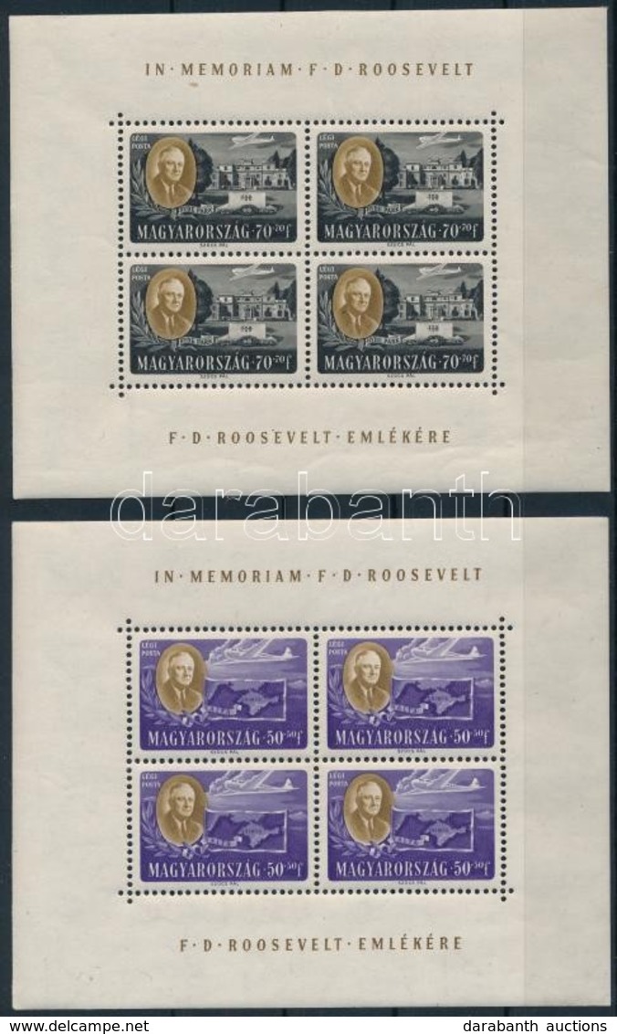 ** 1947 Roosevelt Kisívsor Egyenes Képállással, Jó Minőség Apró ívszéli Ráncokkal (90.000) - Other & Unclassified