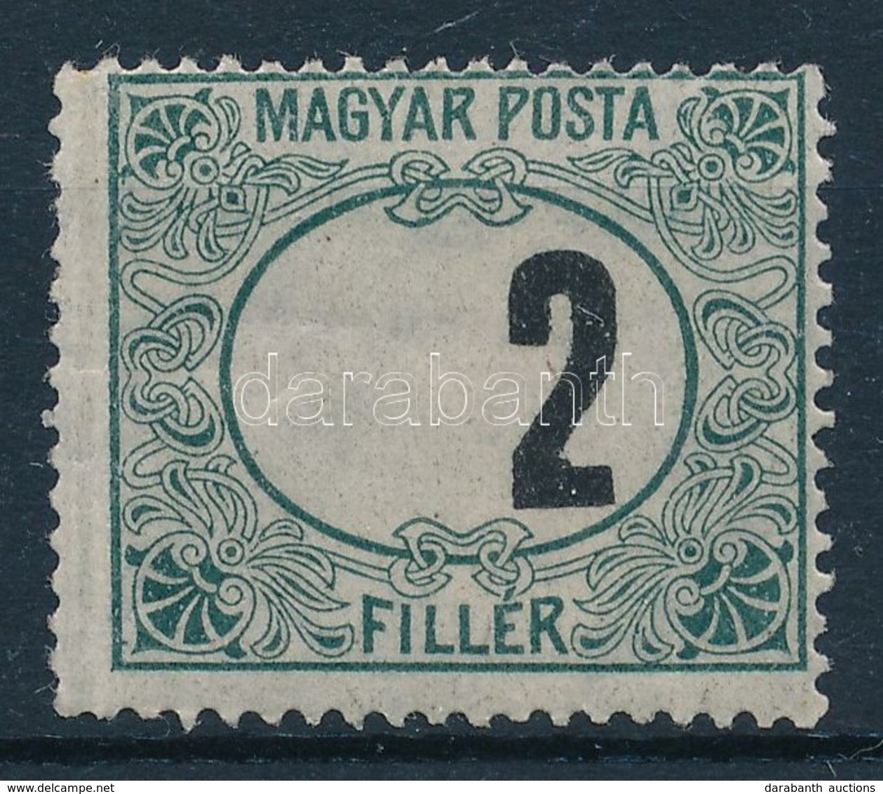 ** 1920 Magyar Posta Portó 2f Látványosan Jobbra Tolódott értékszámmal - Sonstige & Ohne Zuordnung