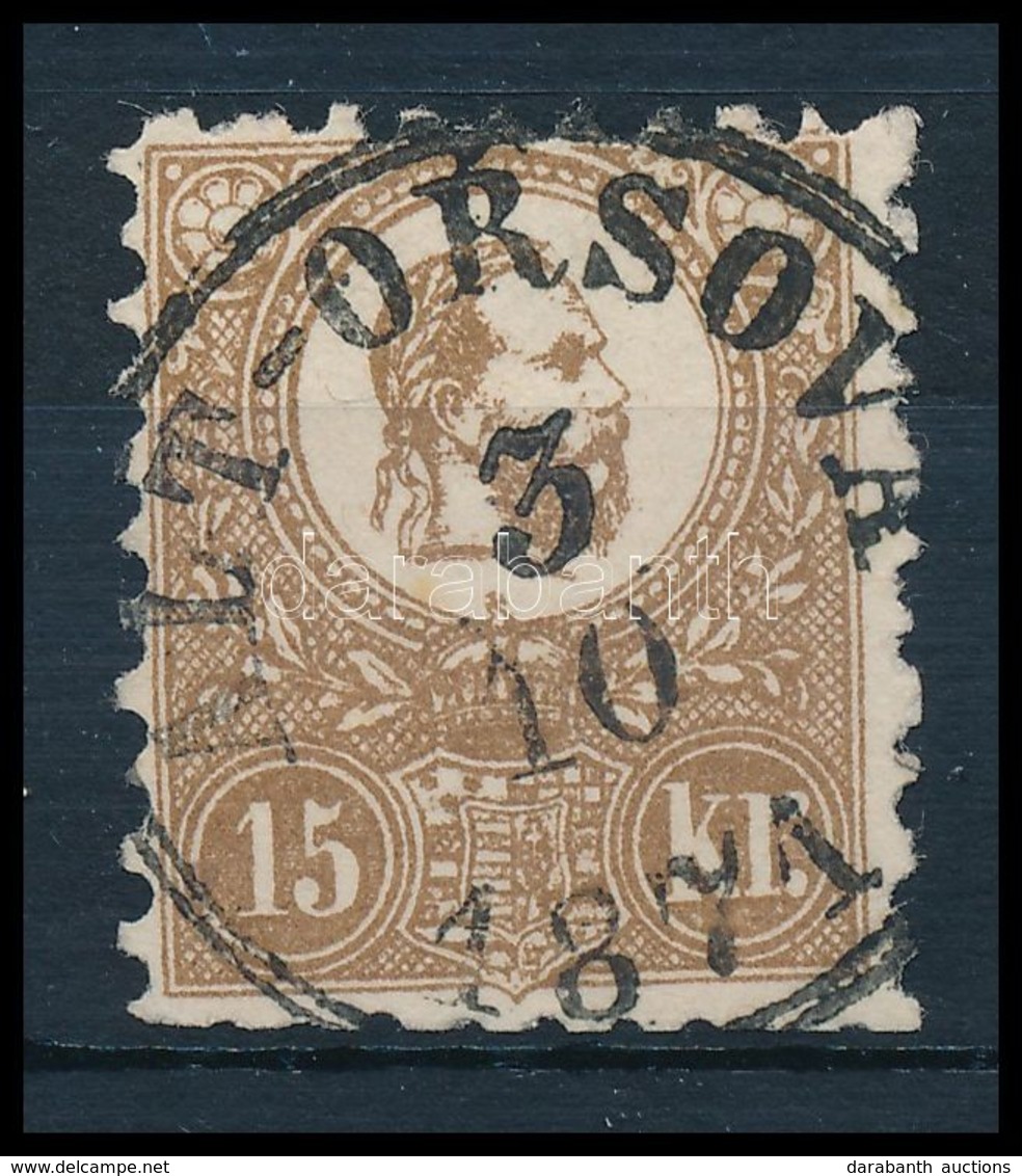 O 1871  Kőnyomat 15kr Barna 'ALT-ORSOVA' (29.000) (tompa Fogak / Short Perfs.) - Other & Unclassified