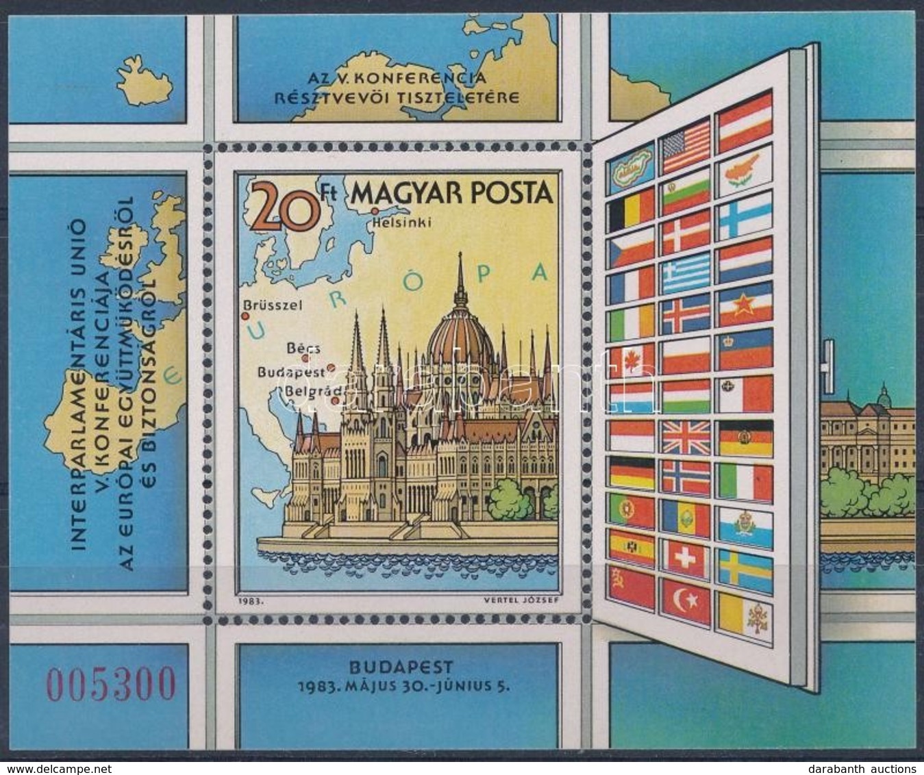 ** 1983 Interparlamentáris Unió 'A Magyar Posta Ajándéka' Blokk (17.000) / Mi Block 163, Present Of The Post - Sonstige & Ohne Zuordnung