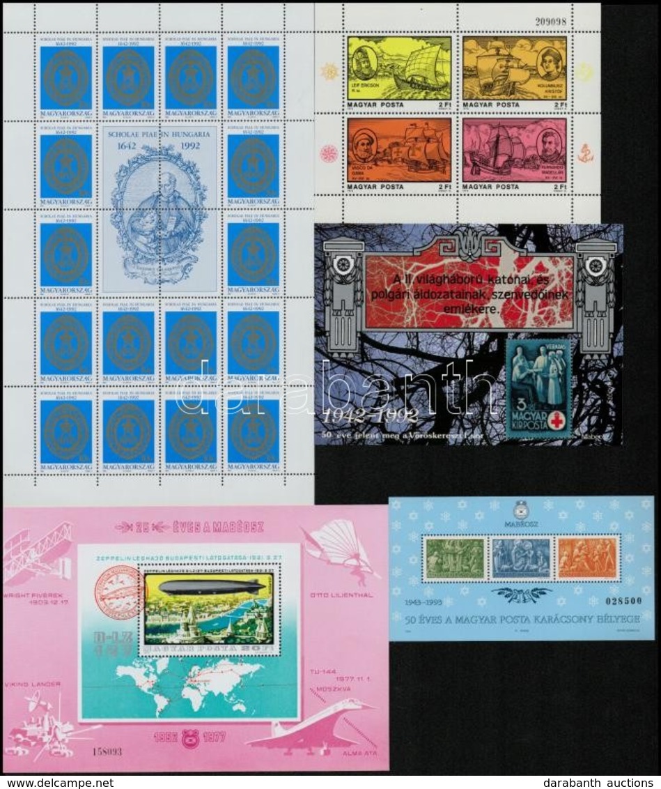 ** 1977-1993 10 Db Blokk és Emlékív - Sonstige & Ohne Zuordnung