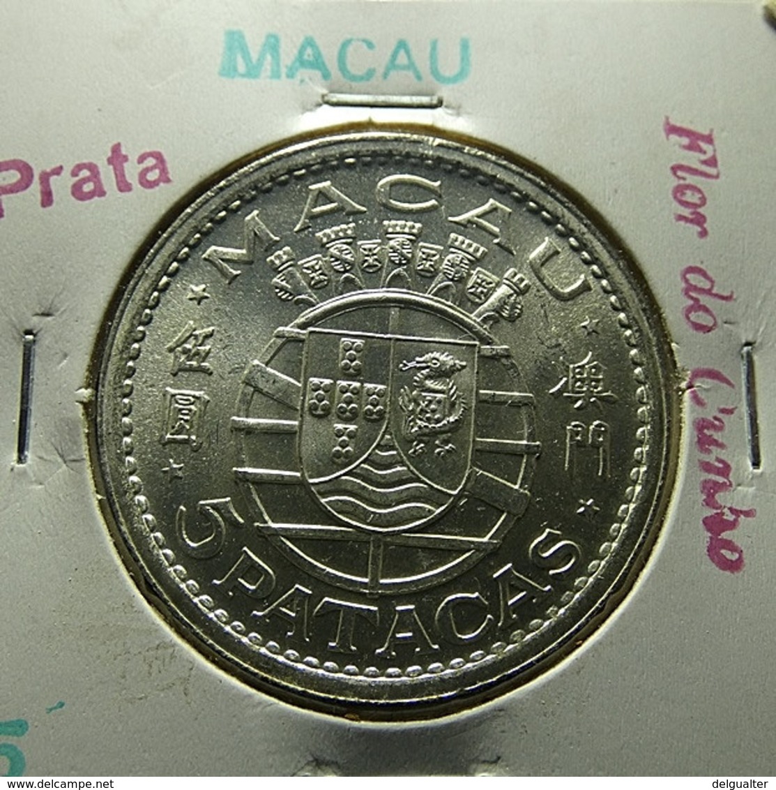 Portuguese Macau 5 Patacas 1952 Silver - Portugal