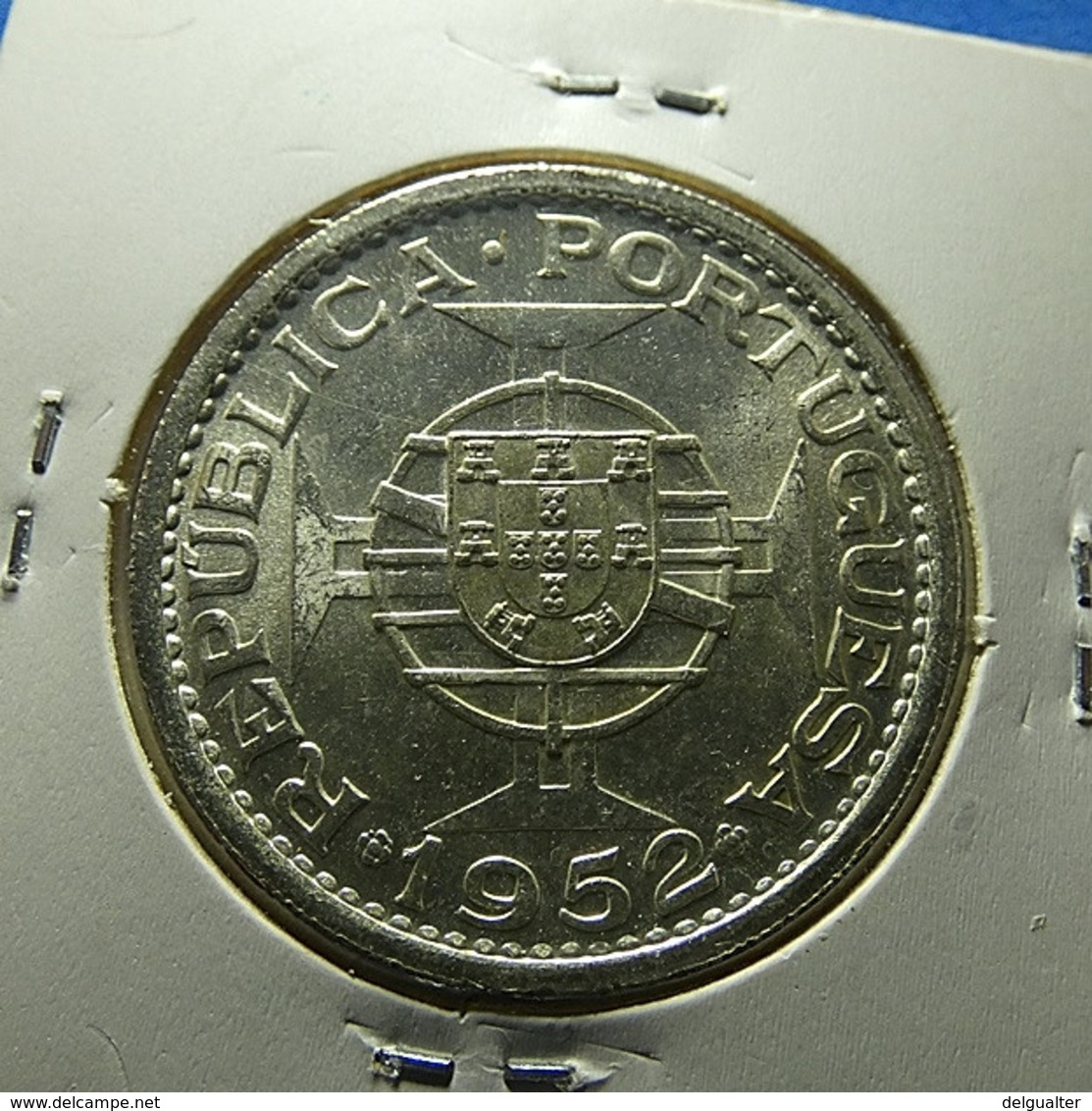 Portuguese Macau 5 Patacas 1952 Silver - Portugal