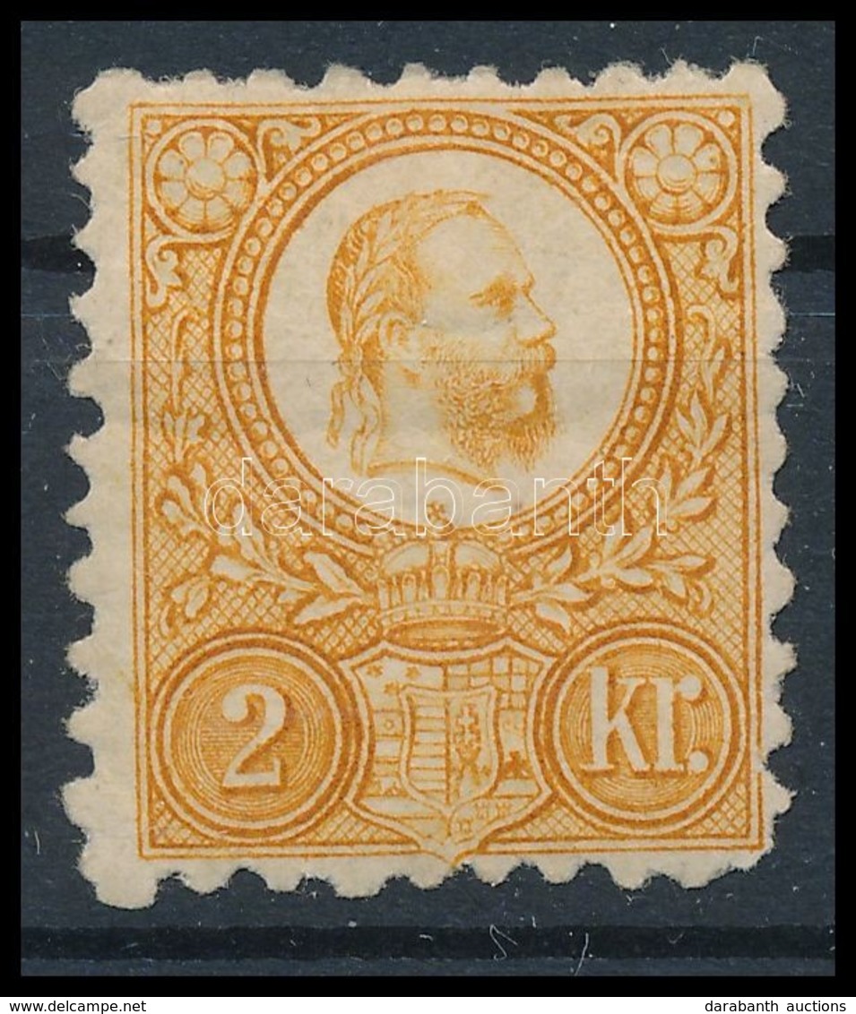 * 1871 Réznyomat 2kr Narancs (törés, Sarokfog Hiba / Folded, Short Corner Right Below) - Sonstige & Ohne Zuordnung