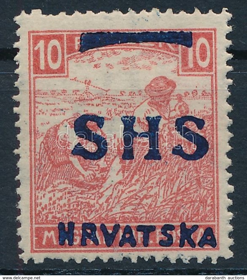* SHS 1919 Fehérszámú Arató 10f Garancia Nélkül (**450.000) - Other & Unclassified