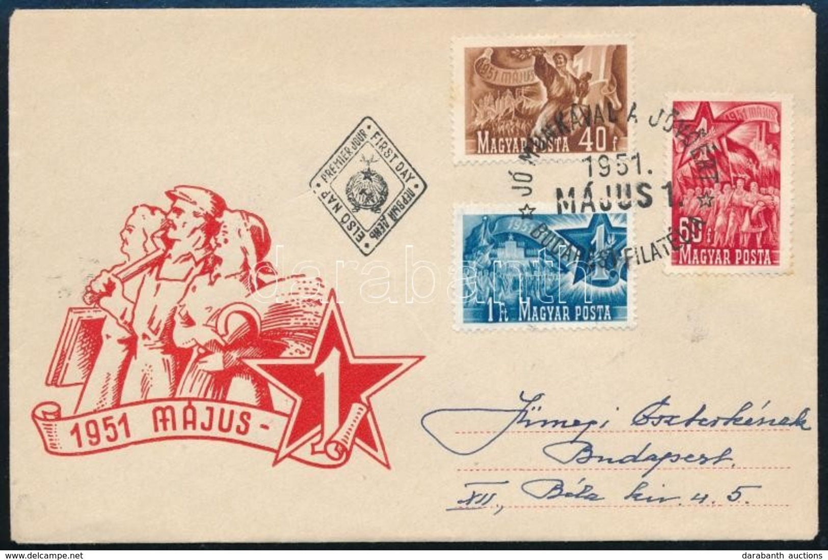 1951 Május 1. Sor FDC-n - Autres & Non Classés