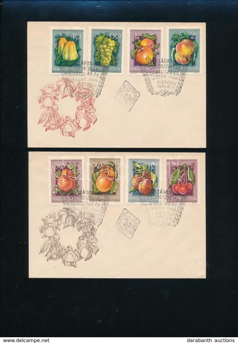 1954 Gyümölcsök Sor 2 Db FDC-n - Sonstige & Ohne Zuordnung