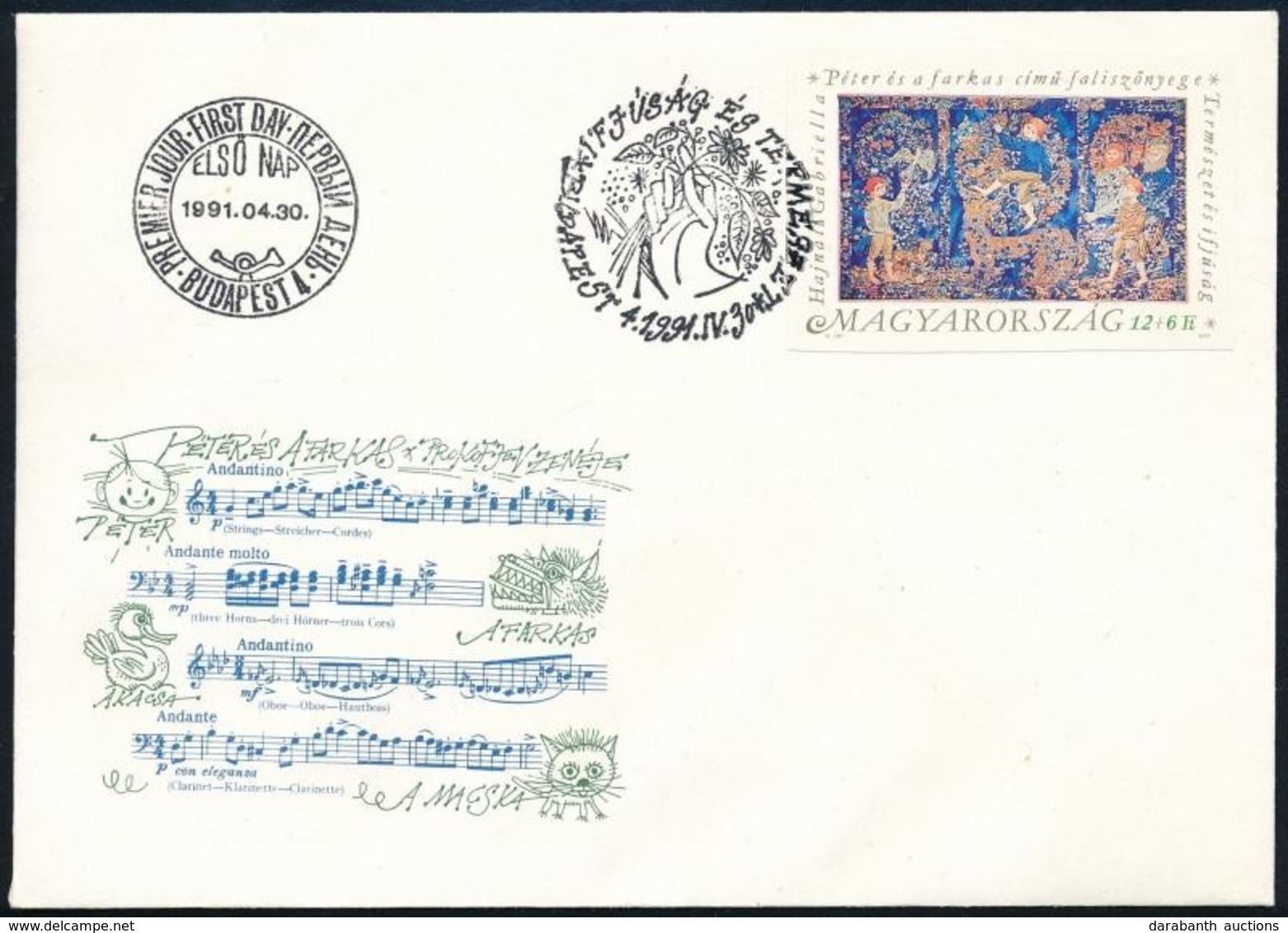 1991 Természet és Ifjúság Vágott Bélyeg FDC-n - Sonstige & Ohne Zuordnung