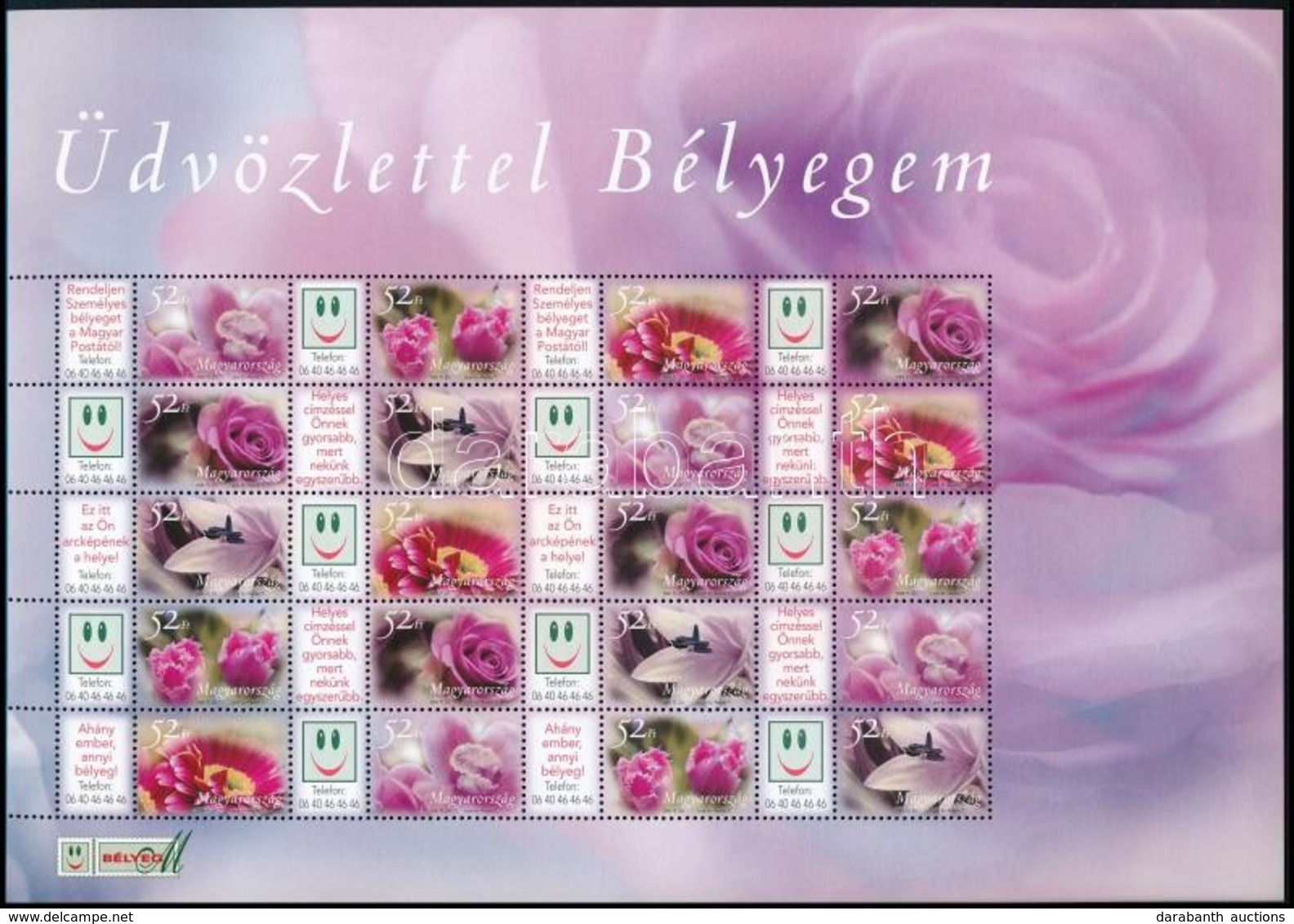 ** 2006 Üdvözlettel Bélyegem (II.) - Virágok Promóciós Teljes ív (13.000) - Sonstige & Ohne Zuordnung
