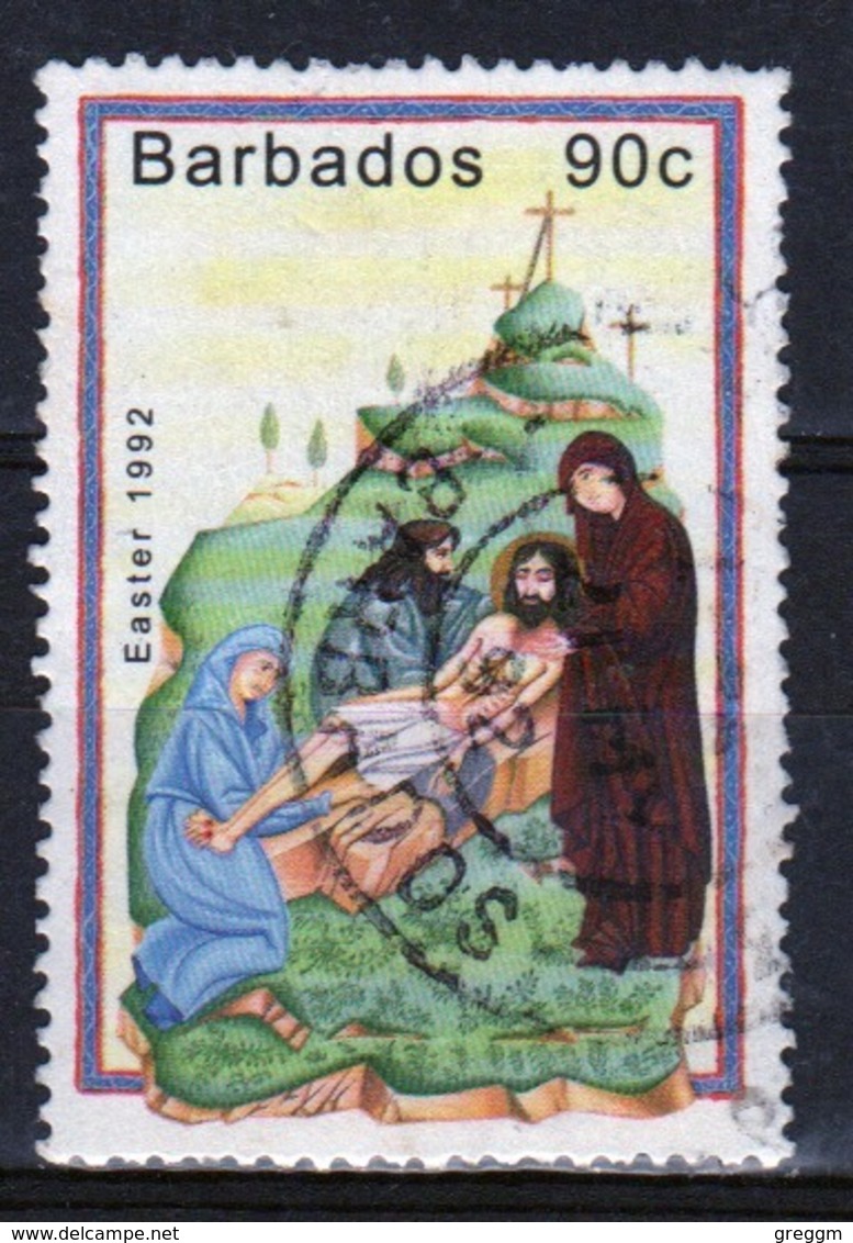 Barbados Single 90c Stamp From The 1992 Easter Series. - Barbados (1966-...)