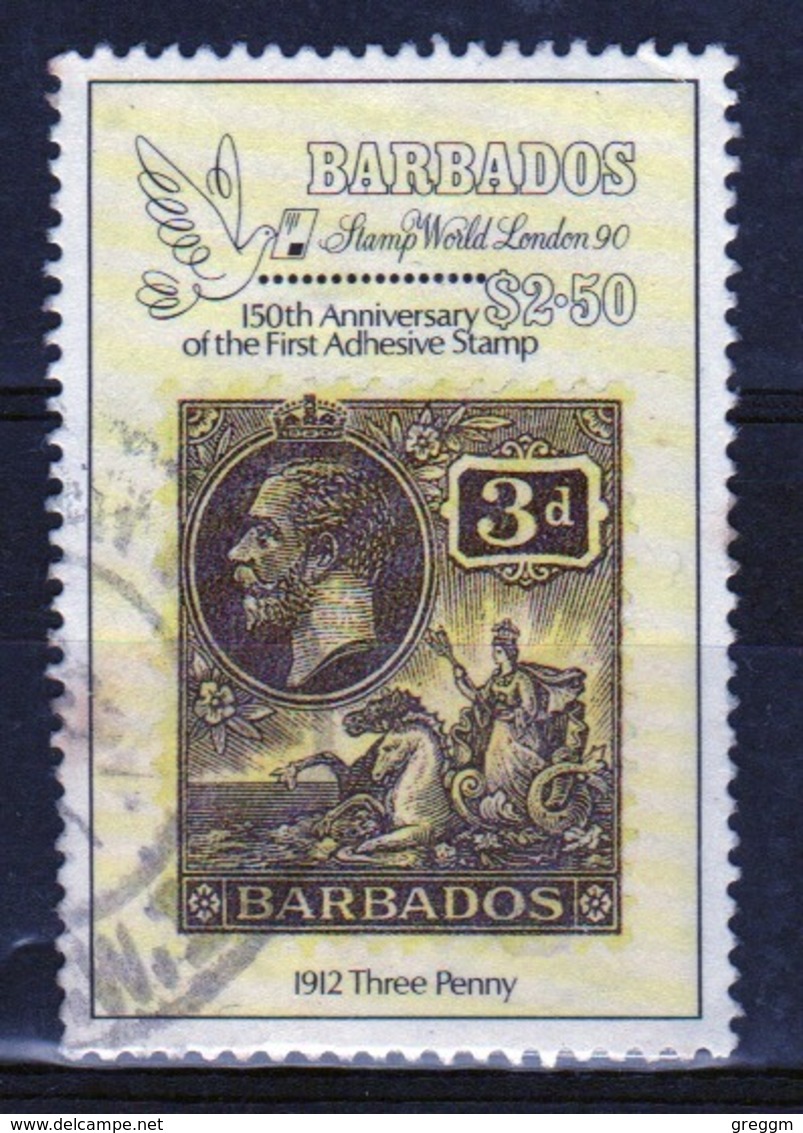 Barbados Single $2.50 Stamp From The 1990 Anniversary Of The Penny Black Series. - Barbados (1966-...)