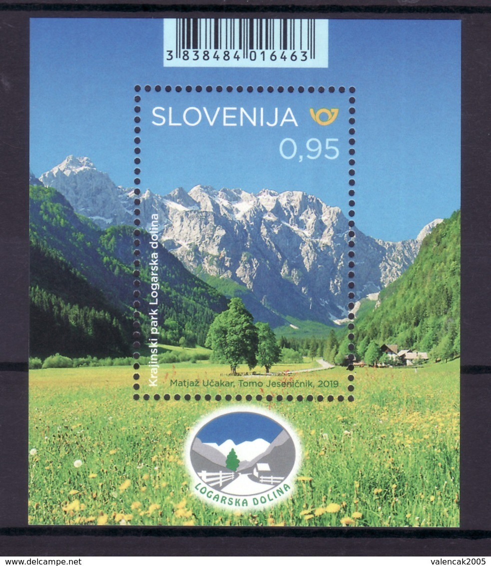 3333 Slowenien Slovenia 2019 ** MNH Block  Nature Park Logar Valley Alpe Alps Alpen Alpe Mountain - Geographie