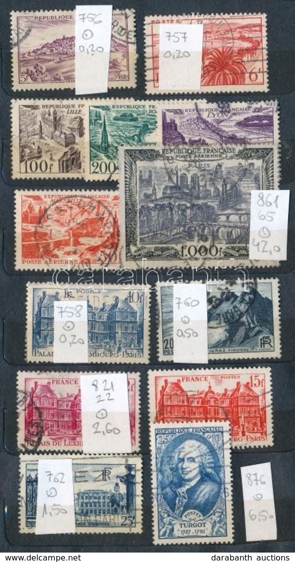 O 1946-1955 65 Klf Bélyeg, Közte Sorok,, önálló értékek, Darabok 4 Oldalas Kis Berakóban (EUR 114.9) - Sonstige & Ohne Zuordnung