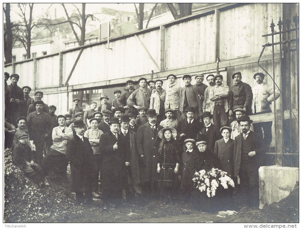 LIEGE 1912 PHOTO Originale (22 X 16,5 Cm) Pose De La Première Pierre Du Palais Des Sports (Bd De La Sauvenière) - Lieux