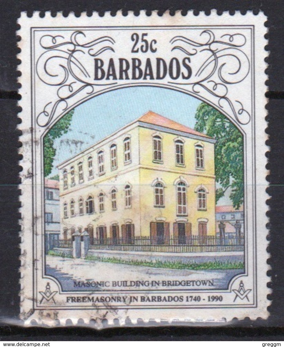Barbados Single 25c Stamp From The 1991 Anniversary Of Freemasonry Series. - Barbados (1966-...)
